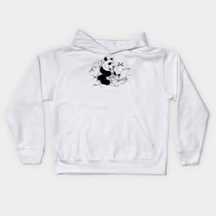 Pizza eating Panda Kids Hoodie